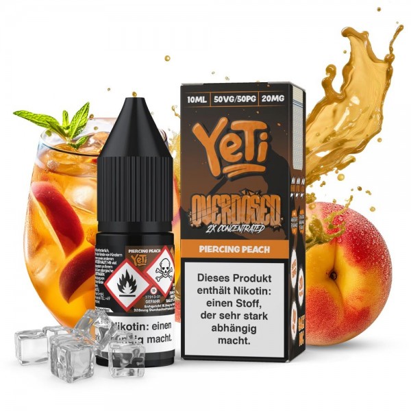 Yeti Overdosed - Piercing Peach Nikotinsalz